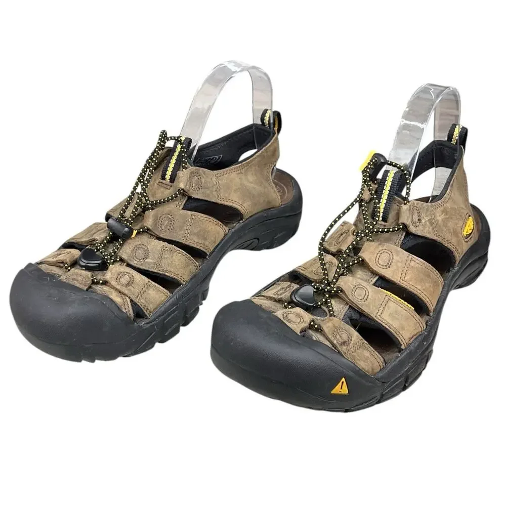Keen Mens Brown Newport Leather Strappy Trail Hiking Sandal Size US 9